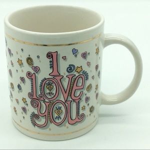 I LOVE YOU Coffee Mug vintage 1996 J.I.I. Hearts